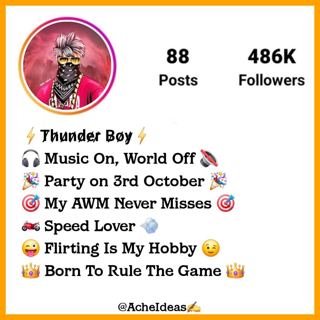 Free Fire Bio For Instagram | Free Fire Lover Bio Ideas