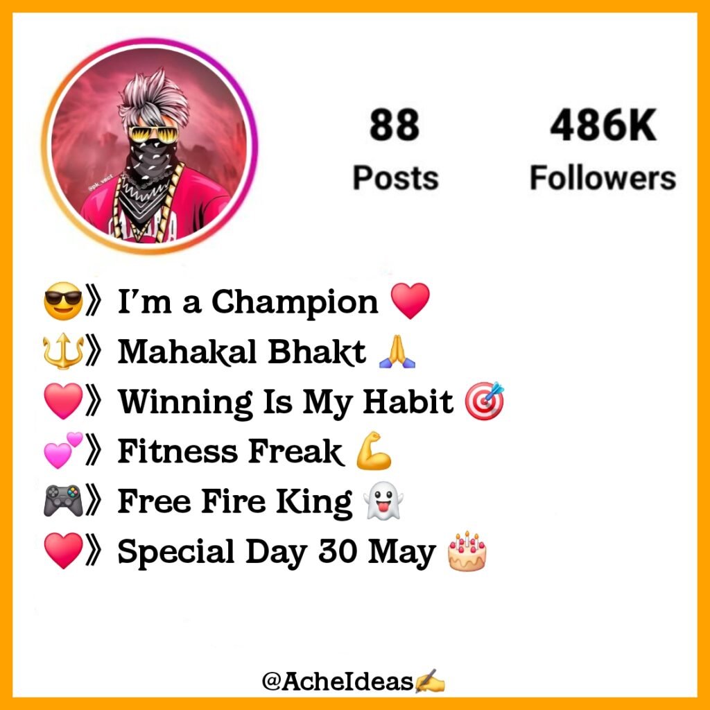 Free Fire Bio For Instagram | Free Fire Lover Bio Ideas