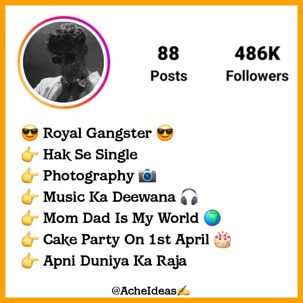 Gangster Bio For Instagram