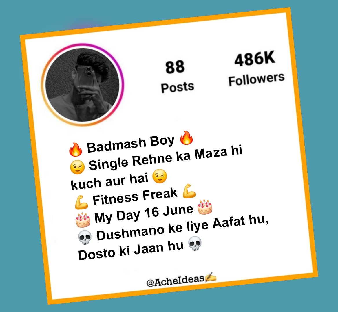 Instagram bio in hindi For boys Attitude