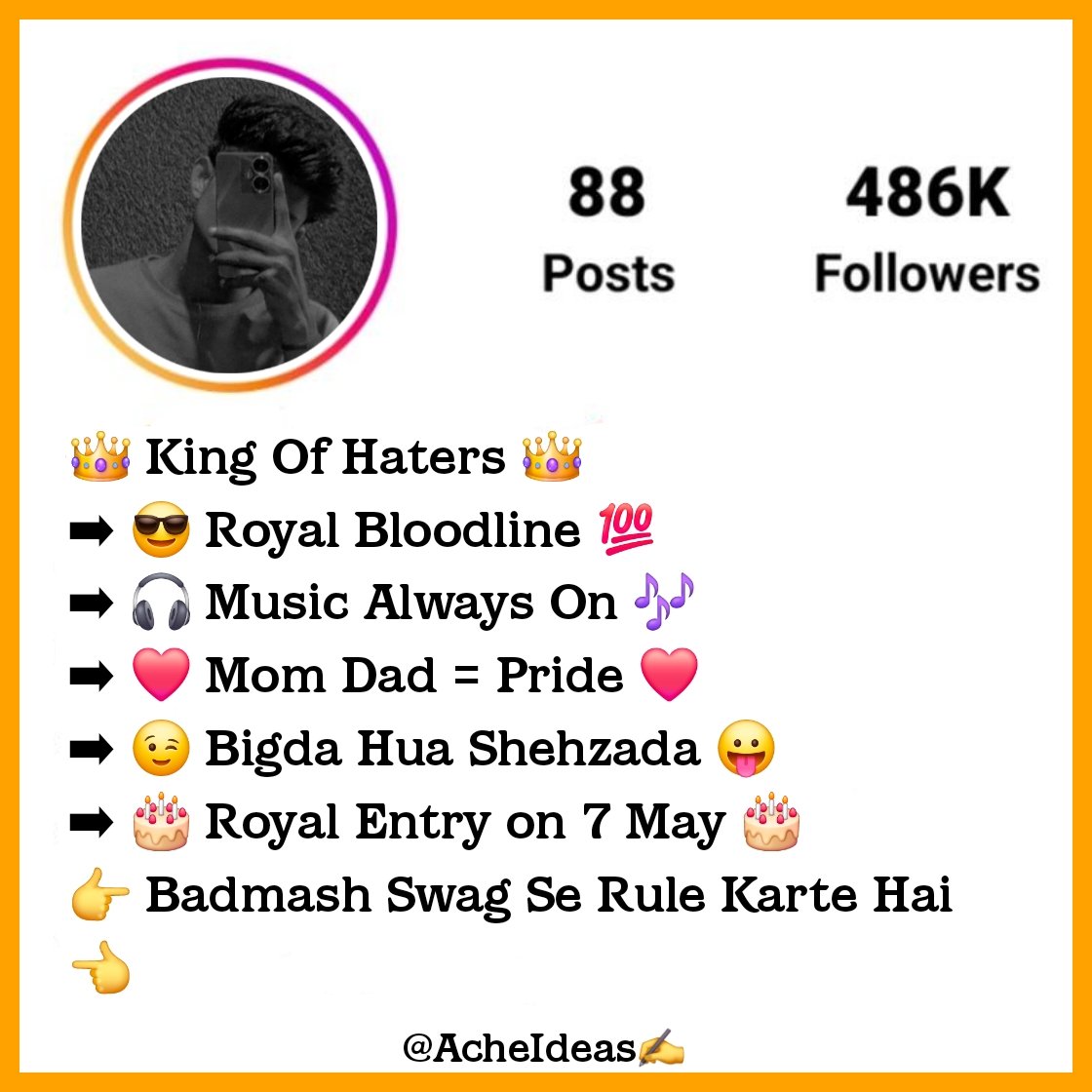 Badmashi Bio For Instagram in Hindi & English