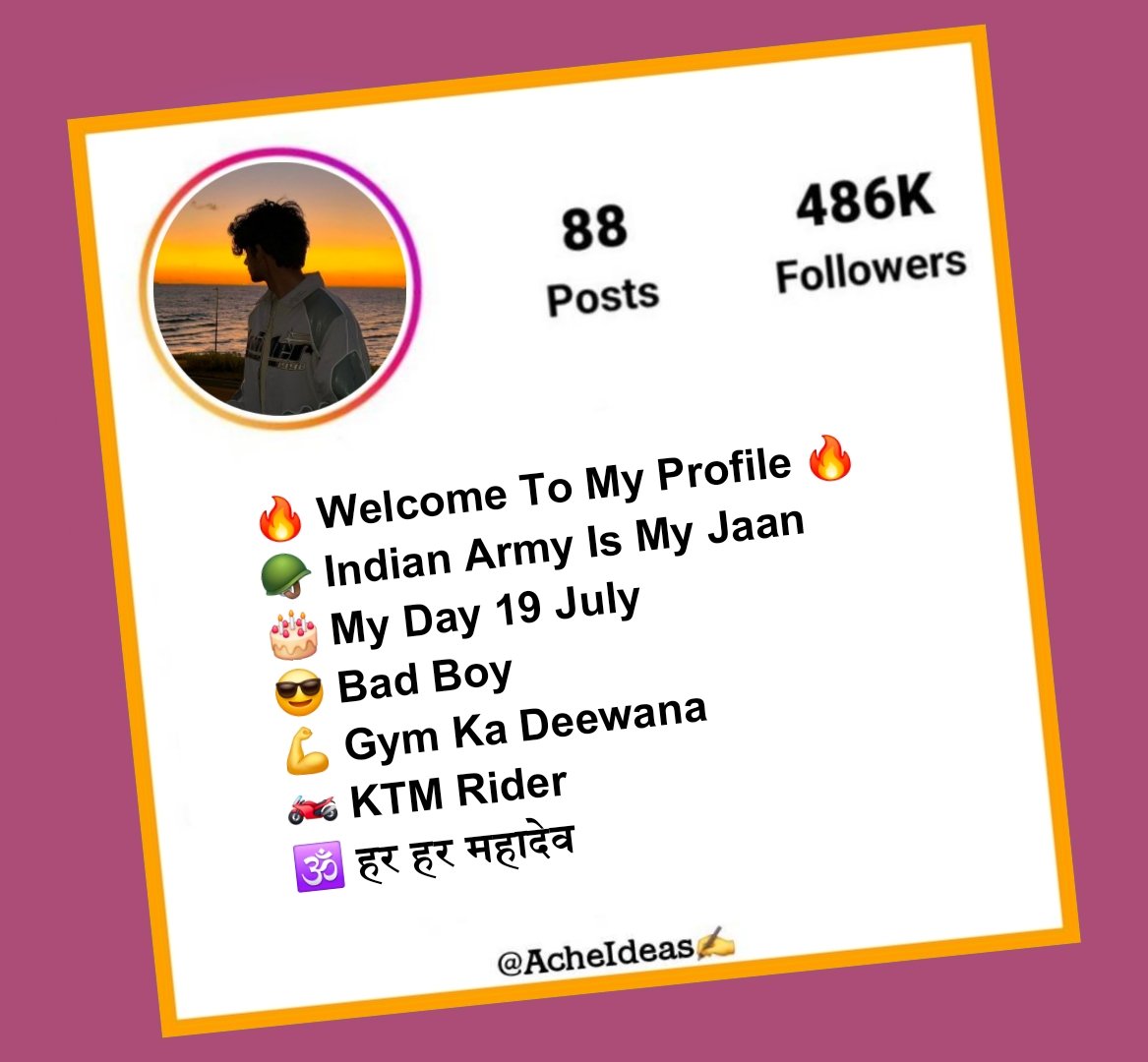 Army Bio For Instagram