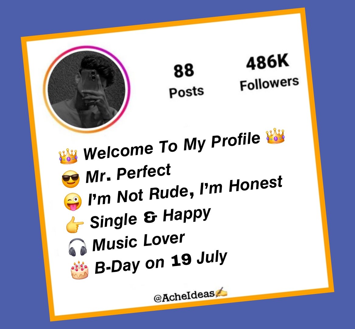 Instagram Bio in Stylish Font